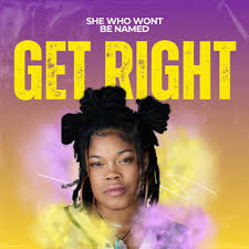 Album cover, titled Get Right, with female singer face on cover